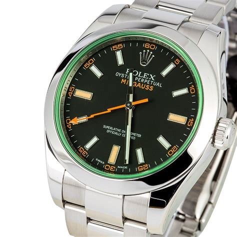 rolex milgauss green|rolex milgauss 116400gv price.